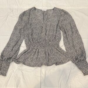 Sienna Sky Black and White Patterned Blouse
